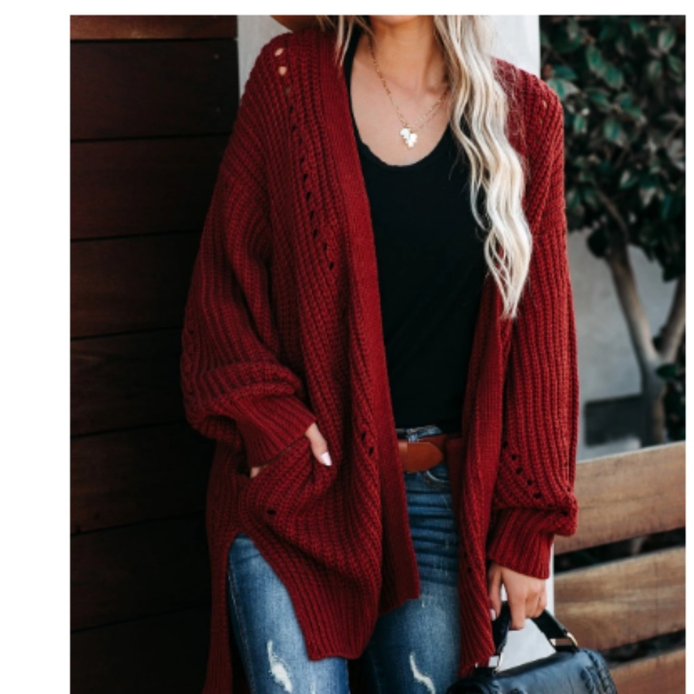 PALLA Pocketed Knit Cardigan